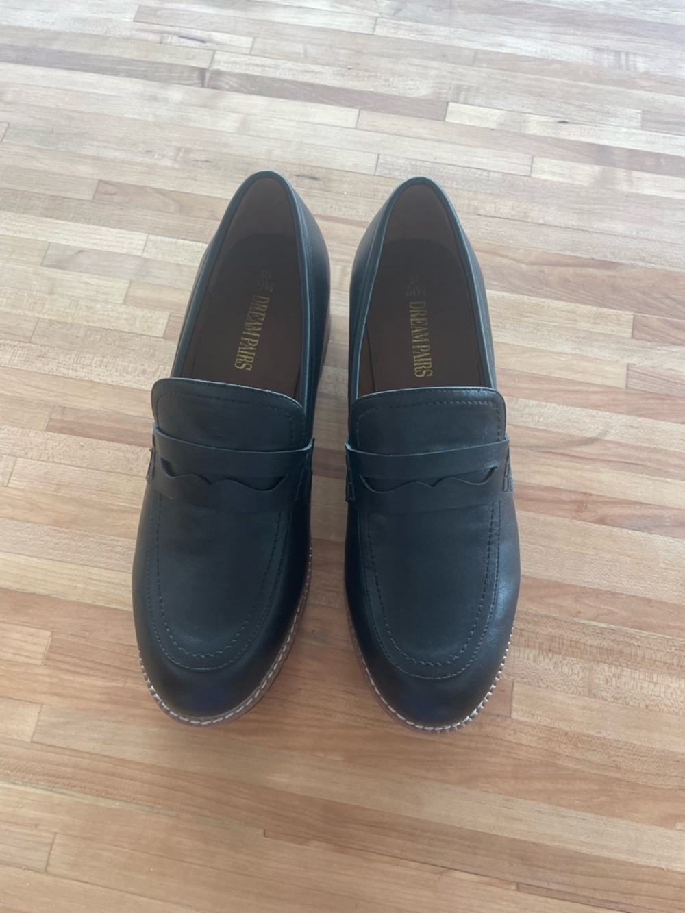 DREAM PAIRS Women's Platform Chunky Heeled Loafers - Picture 2 of 6
